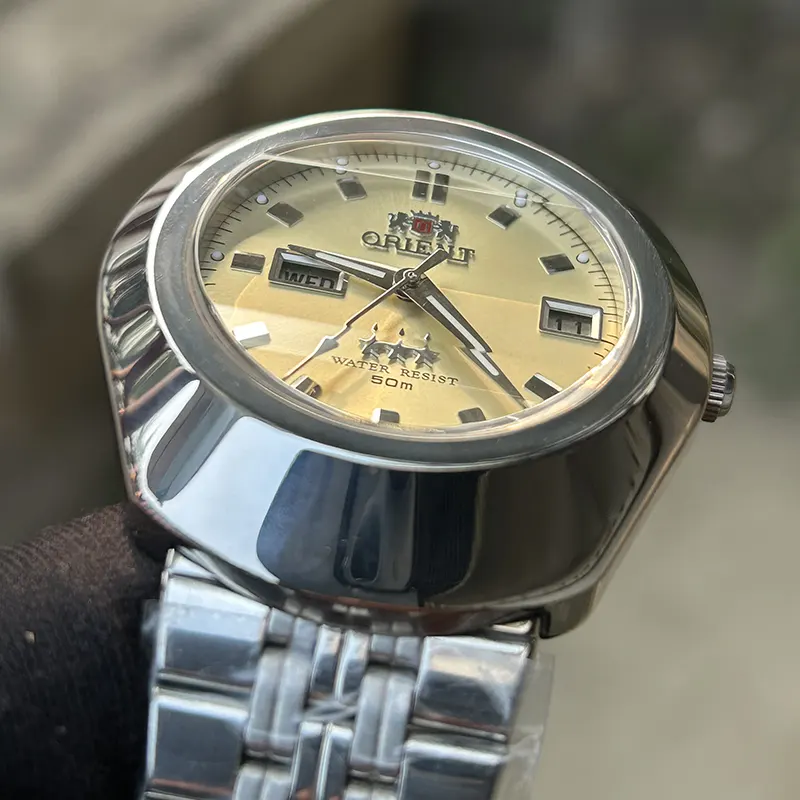 Orient NOS Diastar Cream Dial Men's Watch- SEM70002CG